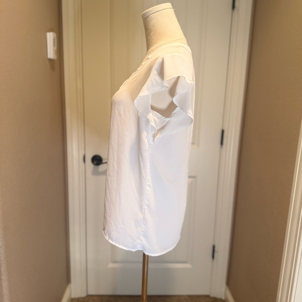 Philosophy White V-Neck Blouse - Picture 2 of 4